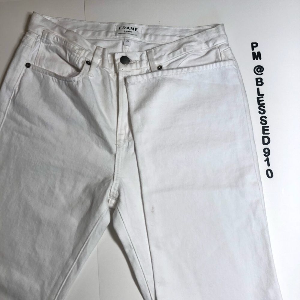 FRAME white lens jeans